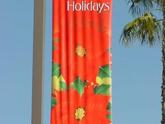 Happy Holidays Pole Banner
