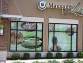 Window Graphics for Massage Luxe - Printing by Zane Williams